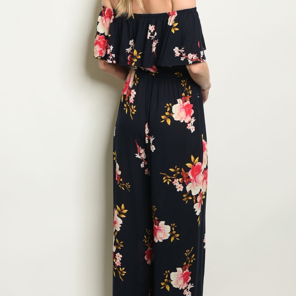 LAST 1‼️NAVY FLORAL- JUMPSUIT - Picture 3 of 3